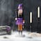 Glitzhome® 18.5"H Halloween Wooden Witch Nutcracker with Witch Cat Ornament